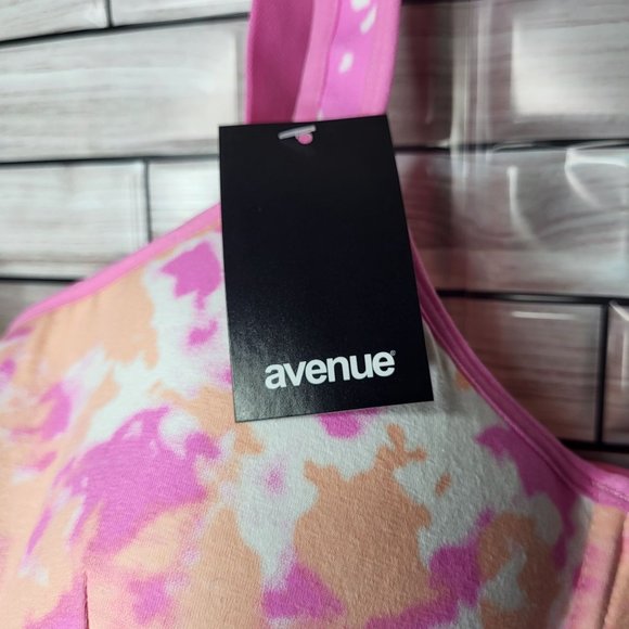 Avenue Plus Size Contour Balconet Bra - Underwire - Blush Tie Dye - 52C NWT - Picture 9 of 10